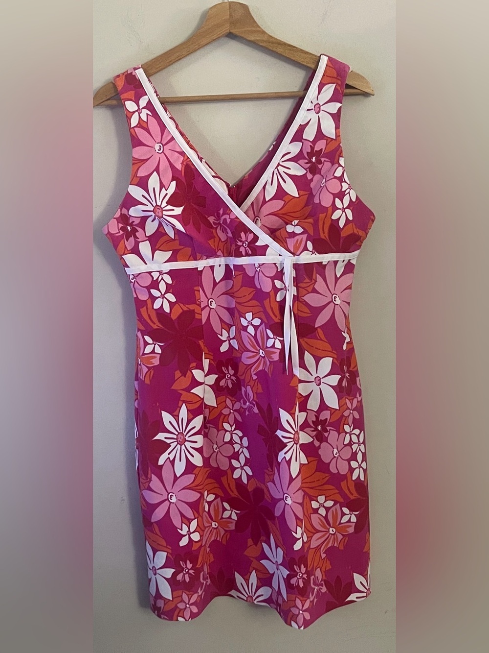 90s Vintage City Triangle Dress Preppy Coastal Summer Resort Vacation Kawaii